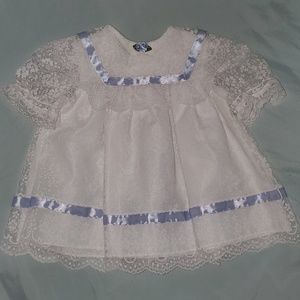 Vintage baby girl white lace dress 18 months